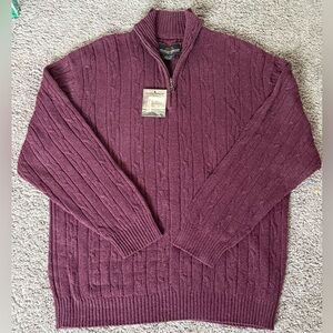 Men's Quarter Zip Knit Sweater